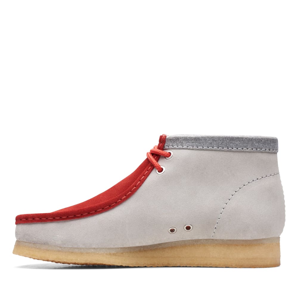 Clarks Originals Wallabee Boot VCY Men’s Shoes – Red and Gray Suede – Style 26165076 – Bold Heritage Icon in - Image 5