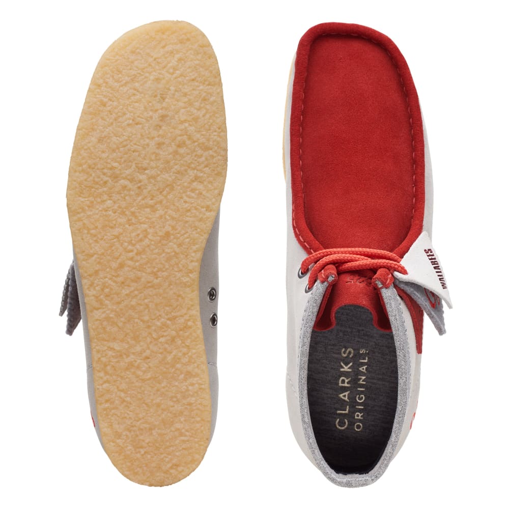 Clarks Originals Wallabee Boot VCY Men’s Shoes – Red and Gray Suede – Style 26165076 – Bold Heritage Icon in - Image 7