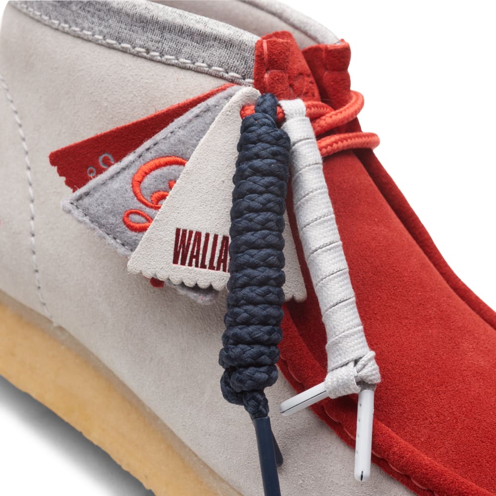 Clarks Originals Wallabee Boot VCY Men’s Shoes – Red and Gray Suede – Style 26165076 – Bold Heritage Icon in - Image 8