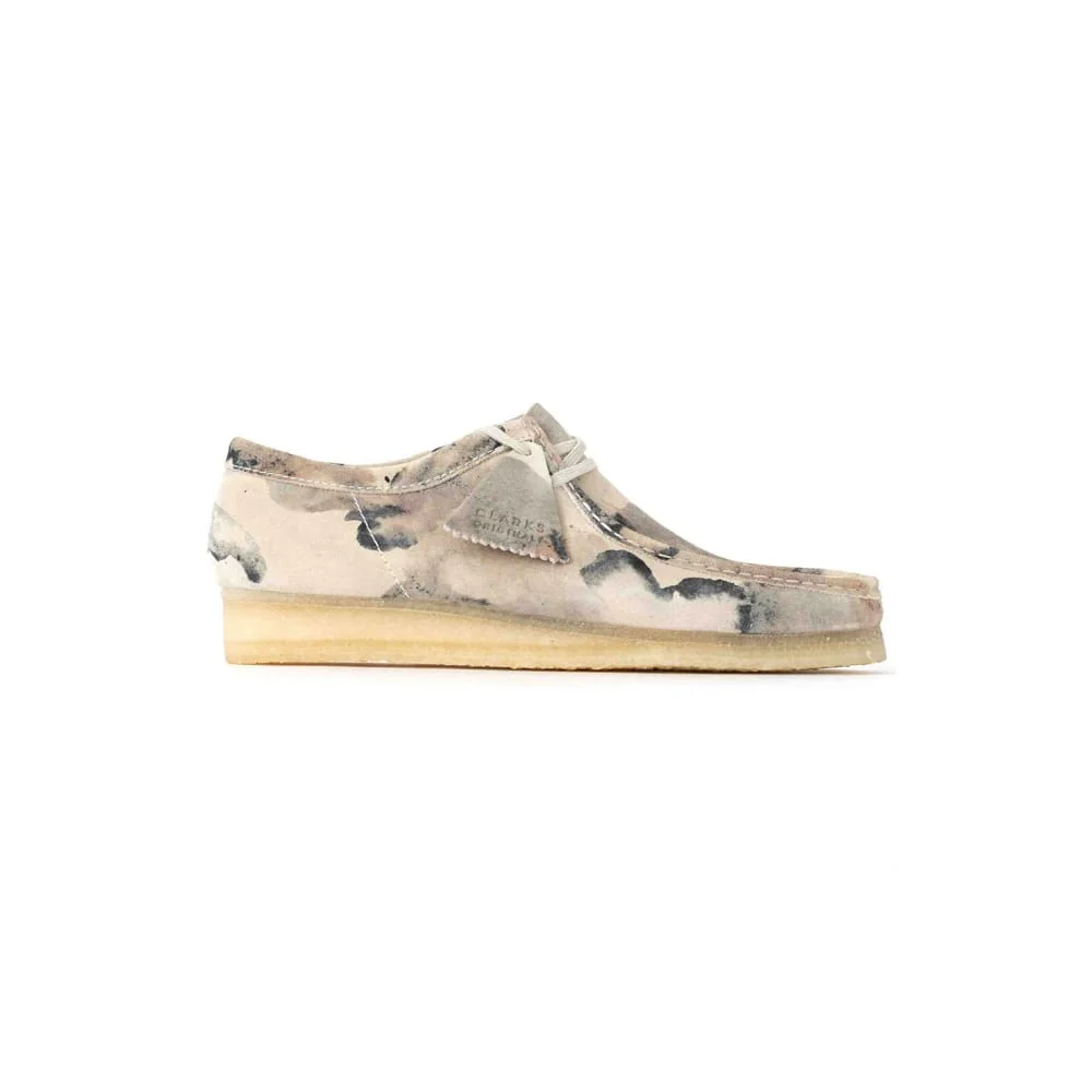 Clarks Originals Wallabee Low Men's Off White Camo Suede 26148590