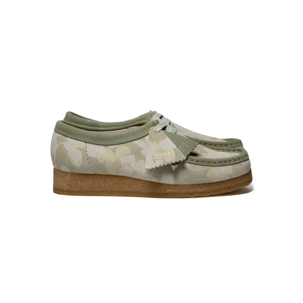 Clarks Originals Wallabee Women's Green Floral Leather 26166166