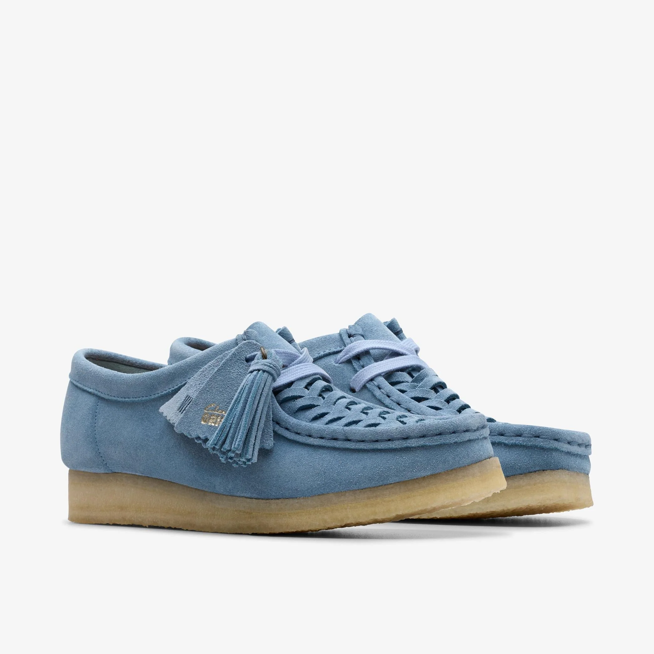 Clarks Originals Weave Women's Powder Blue Suede 26180614 - Image 4