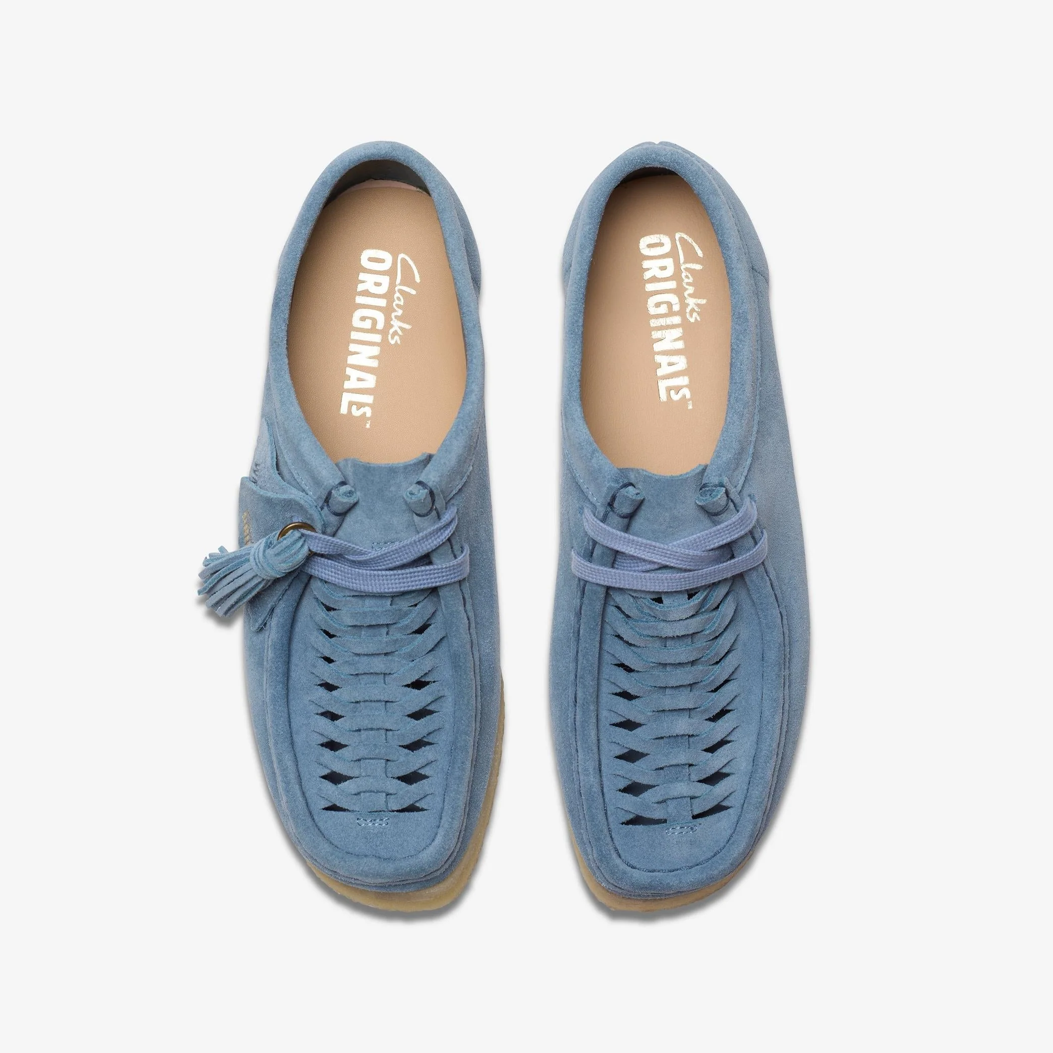 Clarks Originals Weave Women's Powder Blue Suede 26180614 - Image 6
