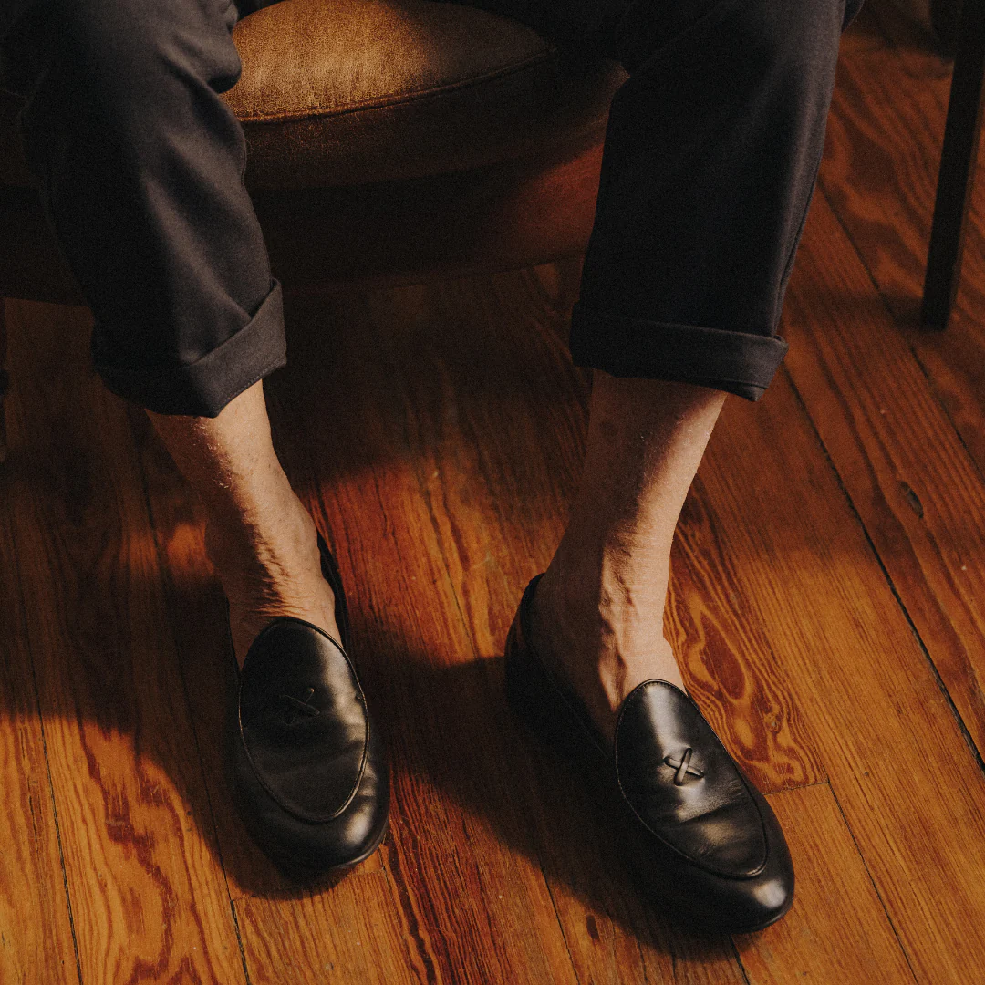Del Toro Shoes Men's Black Leather Milano Loafer - Image 4