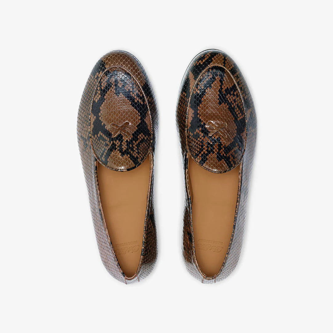 Del Toro Shoes Men's Brown Snakeskin Milano Loafer - Image 12