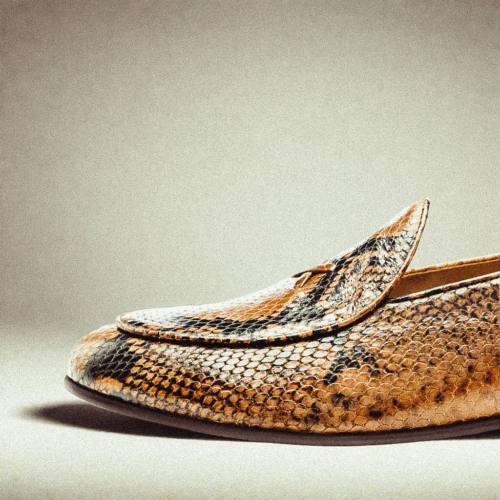 Del Toro Shoes Men's Brown Snakeskin Milano Loafer - Image 6