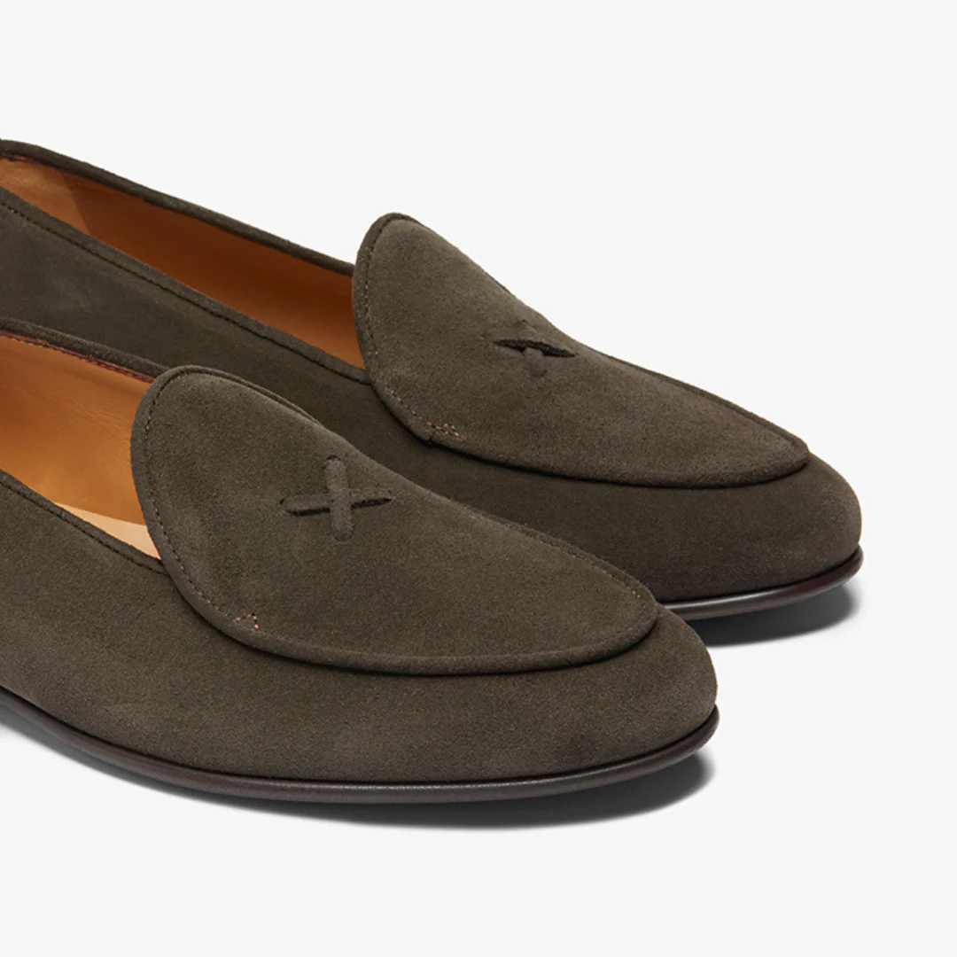 Del Toro Shoes Men's Chocolate Suede Milano Loafer - Image 3