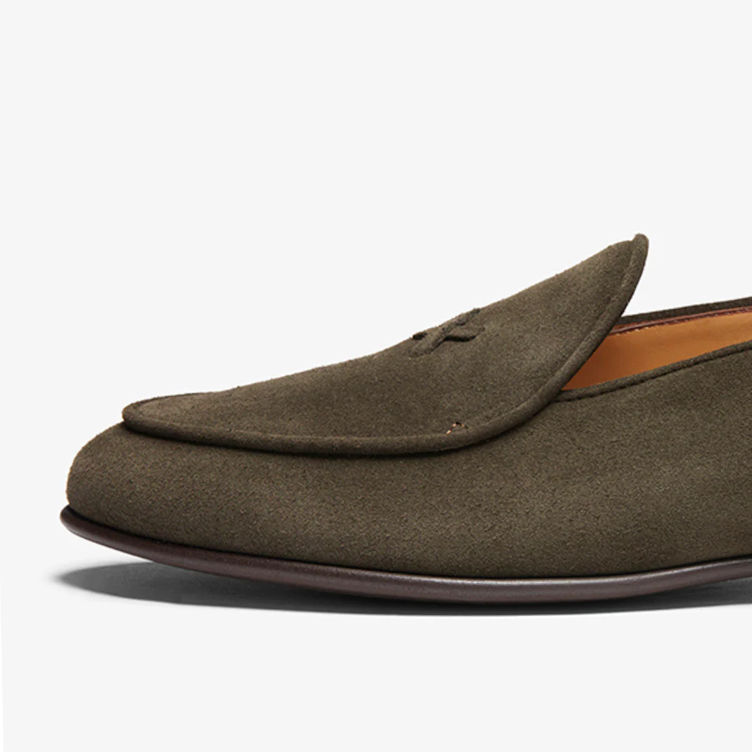 Del Toro Shoes Men's Chocolate Suede Milano Loafer - Image 4
