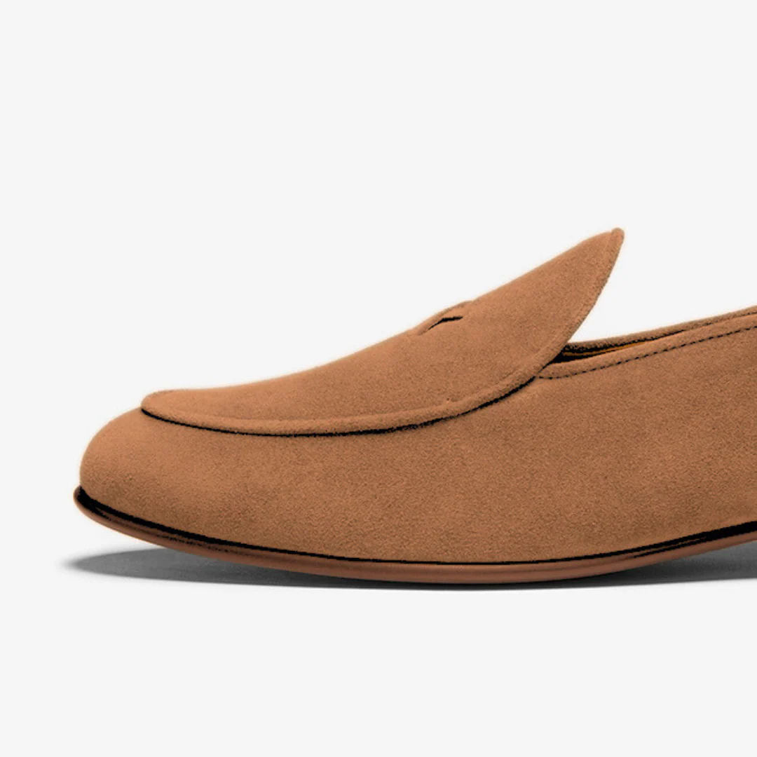 Del Toro Shoes Men's Cognac Suede Milano Loafer - Image 6