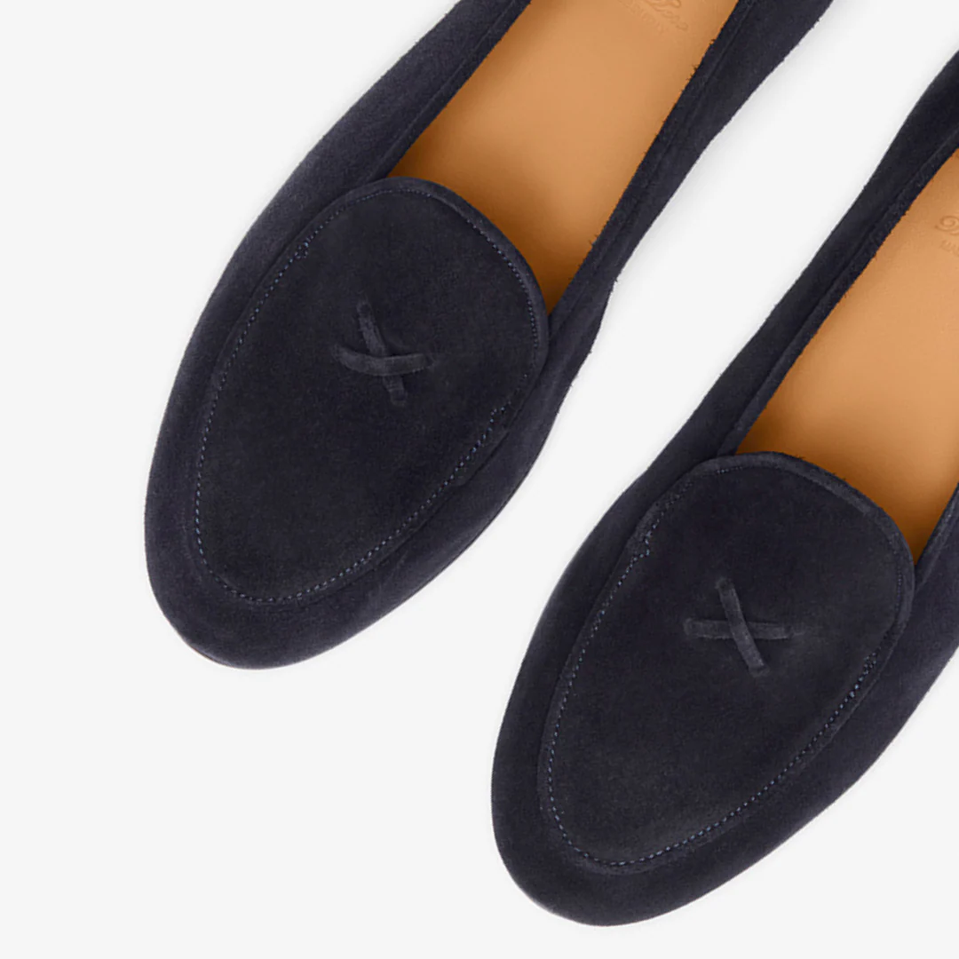 Del Toro Shoes Men's Navy Suede Milano Loafer - Image 8