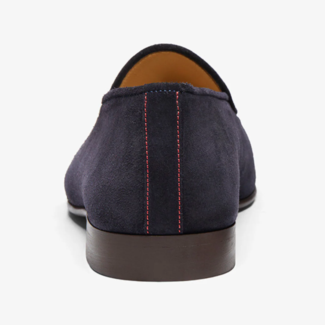 Del Toro Shoes Men's Navy Suede Milano Loafer - Image 9