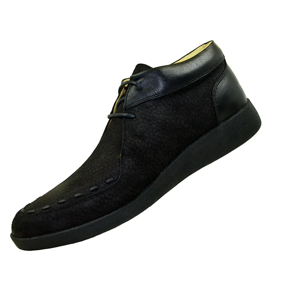 Johnny Famous Bally Style Soho Men’s High Tops – Black Leather – Vintage 80s Vibe - Image 3