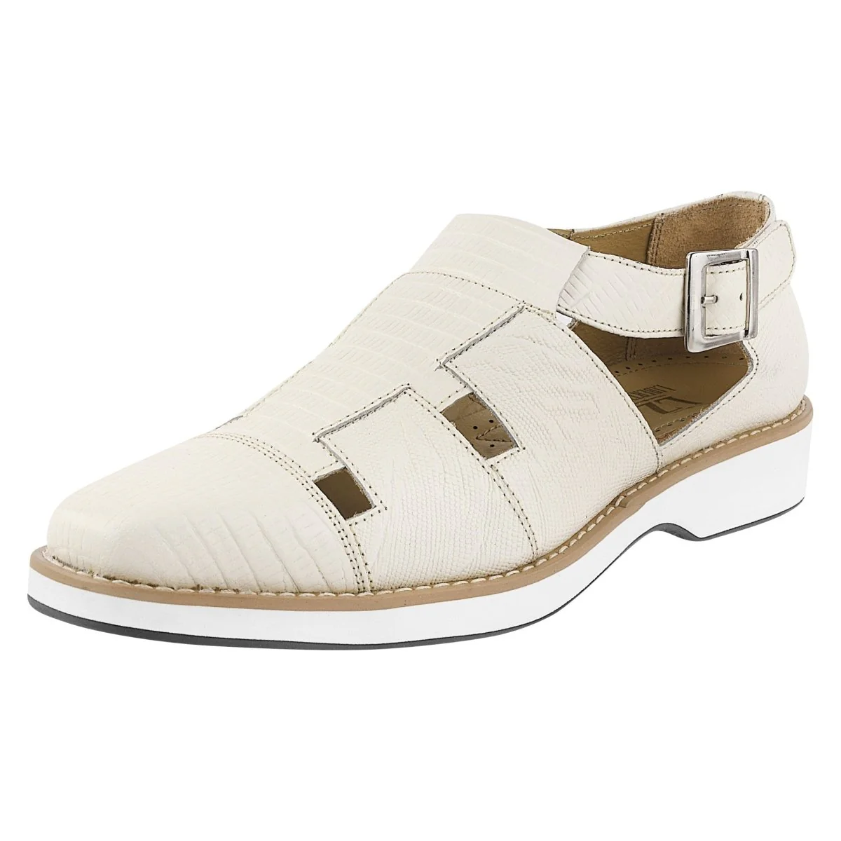 Liberty Zeno Adam Mens Fisherman Lizard Print Genuine Leather Buckle Closure Sandals - Image 22