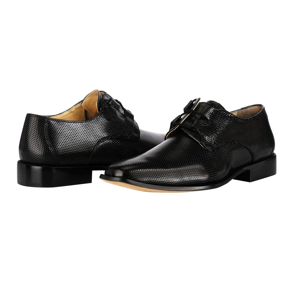 Liberty Zeno Blacktown Genuine Leather Oxford Style Lace-Up Dress Shoes For Men - Image 24