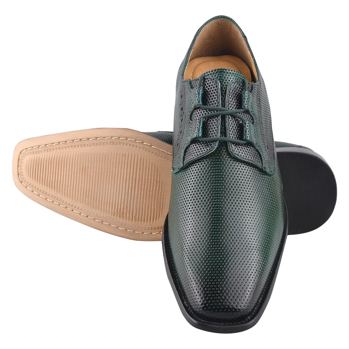 Liberty Zeno Blacktown Genuine Leather Oxford Style Lace-Up Dress Shoes For Men - Image 44