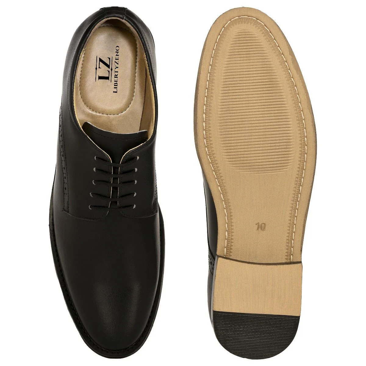 Liberty Zeno Boseman Genuine Leather Derby Style Dress Shoes For Men - Image 10