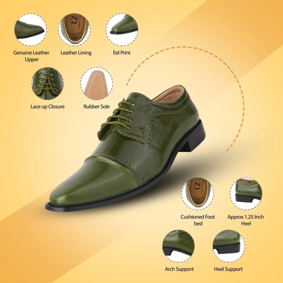 Liberty Zeno BRUCE Leather Oxford Style Dress Shoes - Image 39