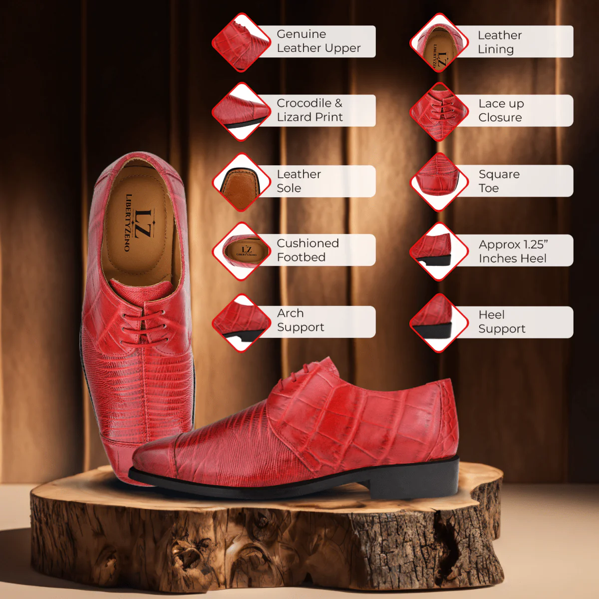 Liberty Zeno Casanova Leather Oxford Style Dress Shoes - Image 2