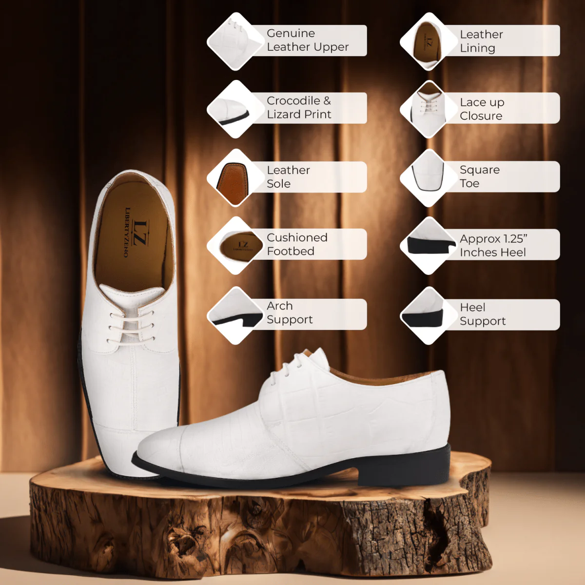Liberty Zeno Casanova Leather Oxford Style Dress Shoes - Image 40