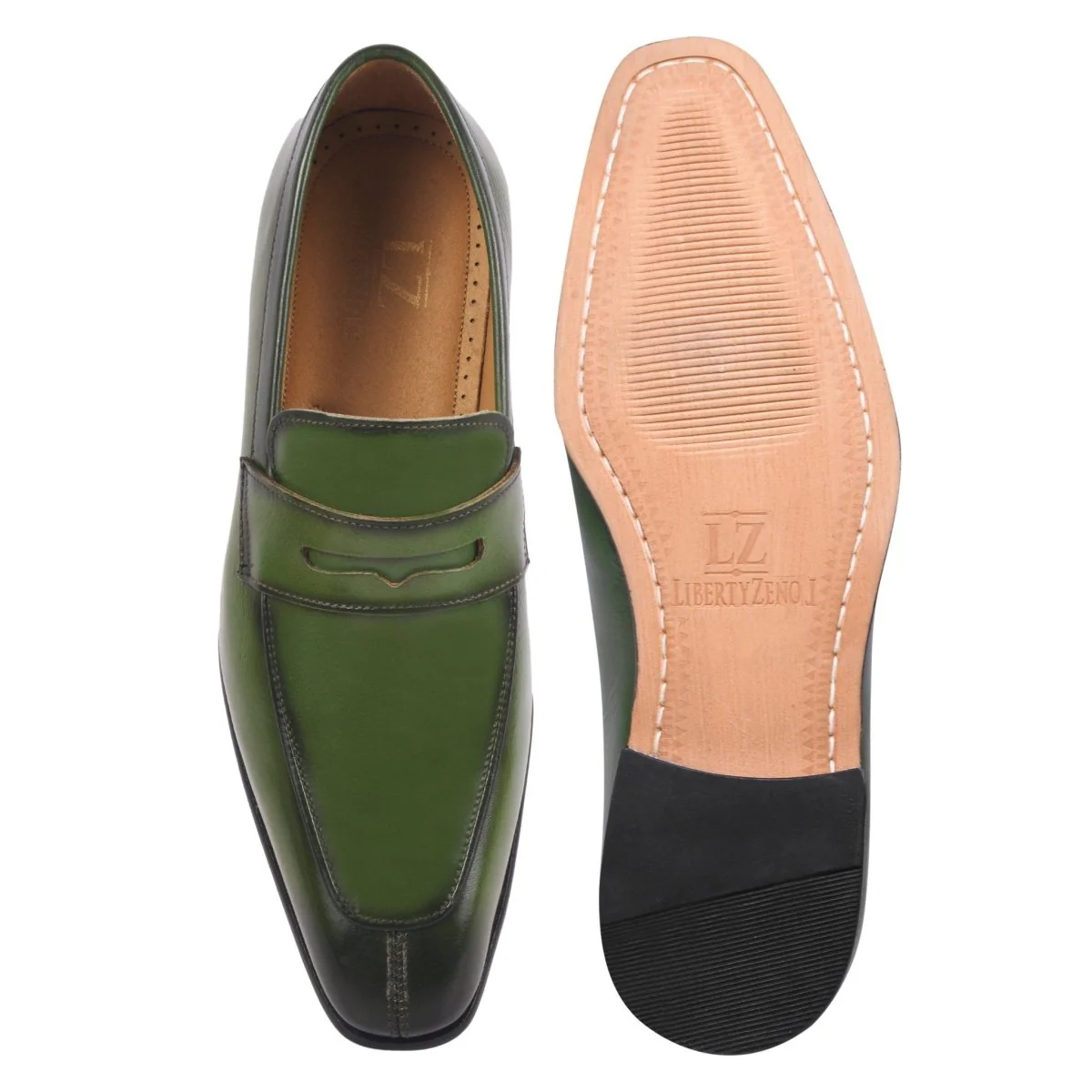 Liberty Zeno Charles Handmade Leather Slip-On Men Loafer Shoes - Image 13