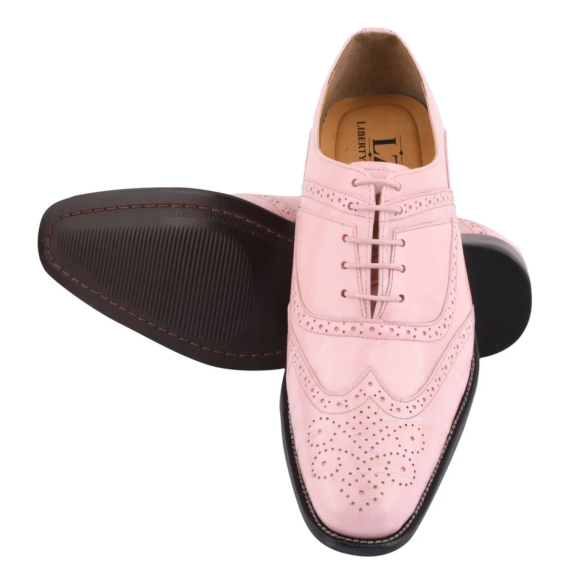 Liberty Zeno Dallas Genuine Leather Oxford Style Brogue Dress Shoes - Image 2