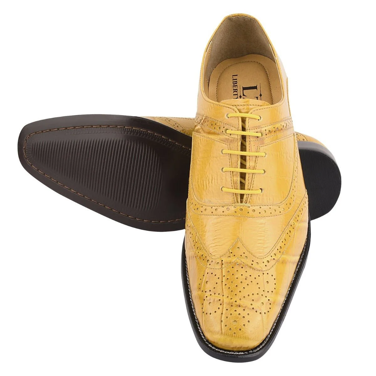 Liberty Zeno Dallas Genuine Leather Oxford Style Brogue Dress Shoes - Image 9