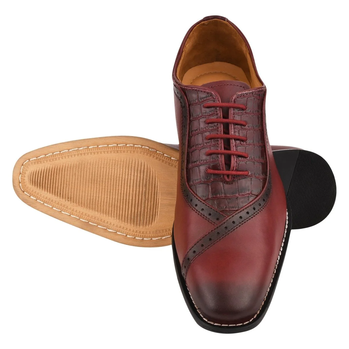 Liberty Zeno Debonair Genuine Leather Oxford Style Dress Shoes For Men - Image 34