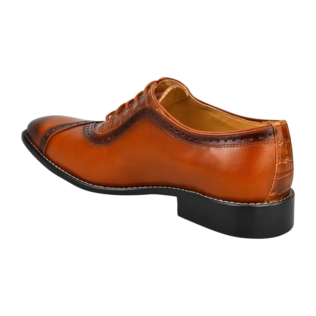 Liberty Zeno Debonair Genuine Leather Oxford Style Dress Shoes For Men - Image 48