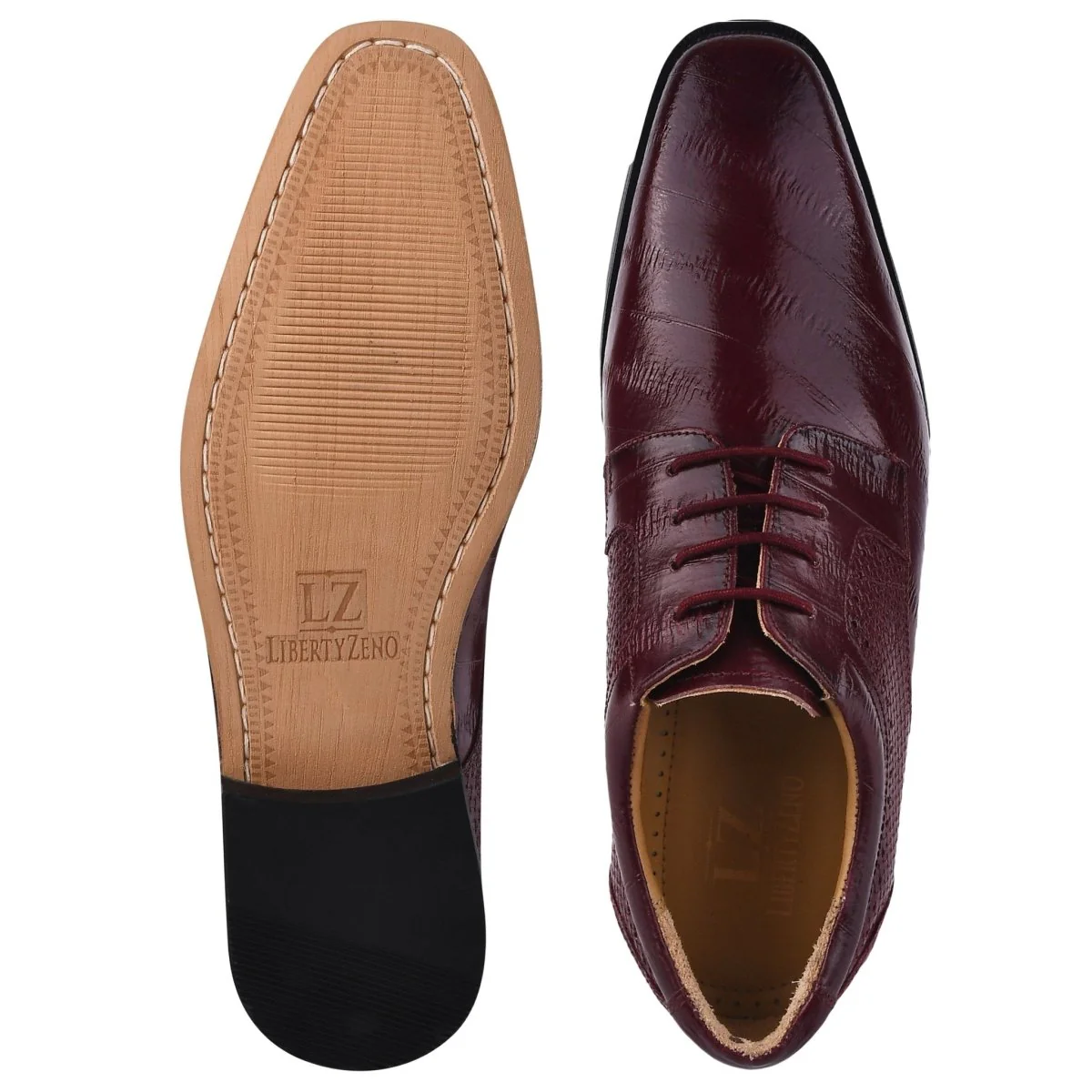 Liberty Zeno Donald Genuine Leather Oxford Style Tread Design Dress Shoes - Image 4