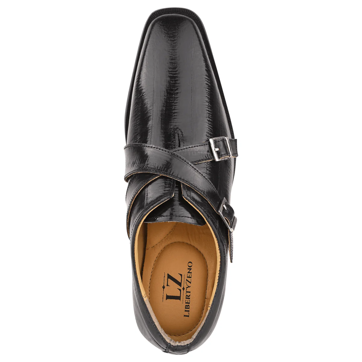 Liberty Zeno DONNA Leather Oxford Style Double Buckle Monk Straps Shoes For Men - Image 12