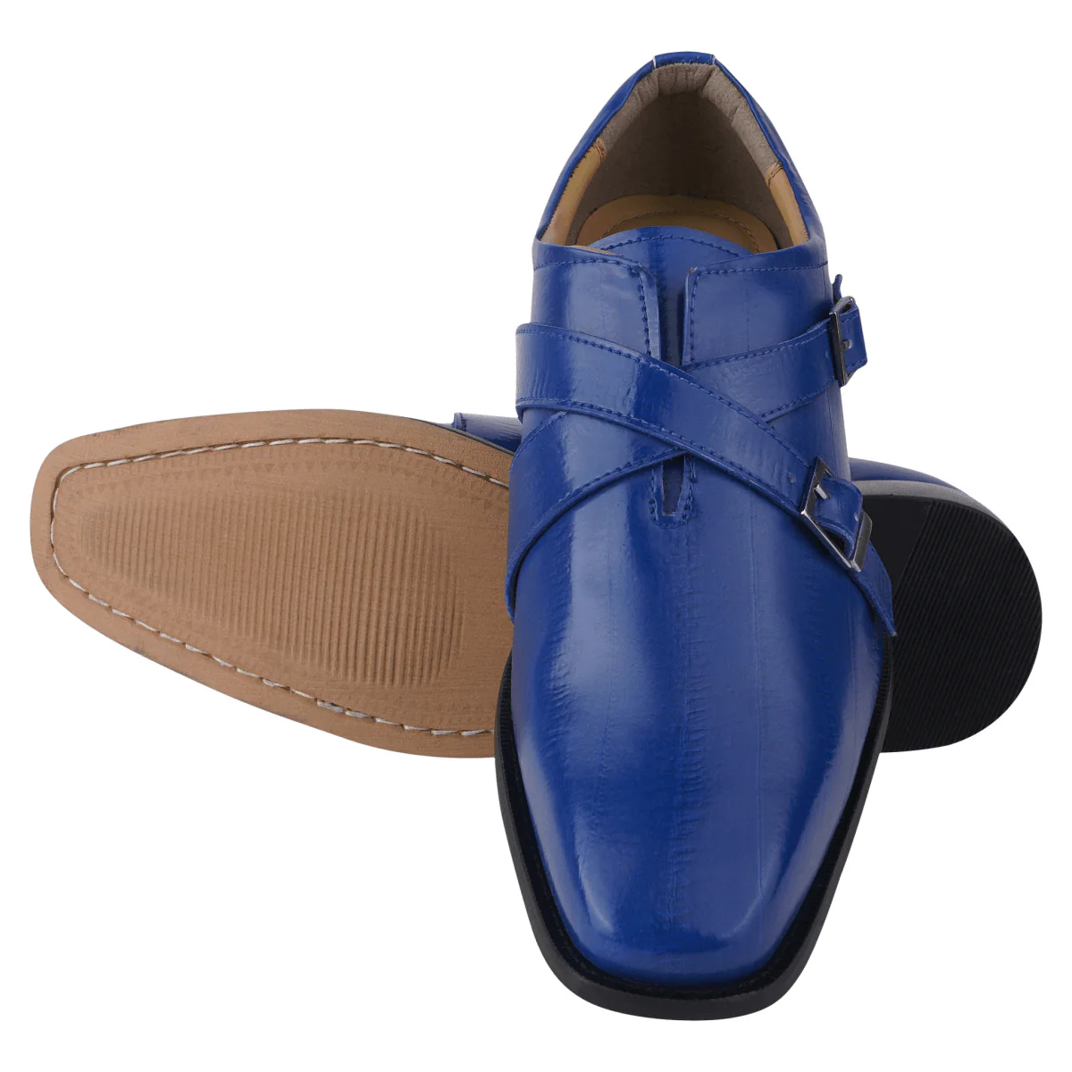 Liberty Zeno DONNA Leather Oxford Style Double Buckle Monk Straps Shoes For Men - Image 13