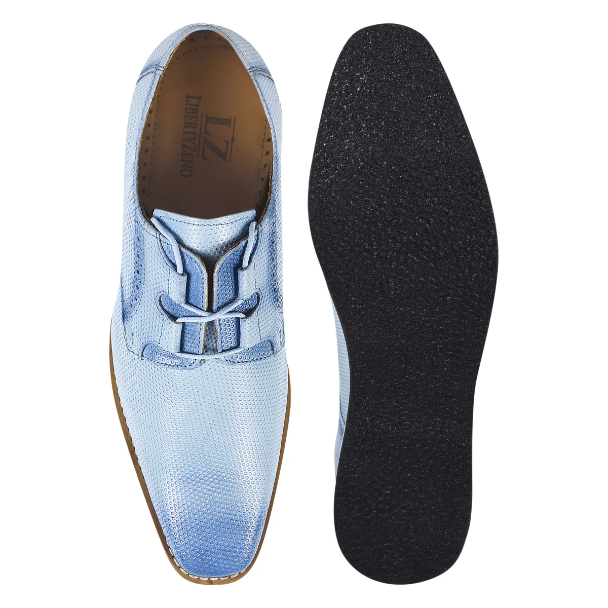 Liberty Zeno Eric Genuine Leather Oxford Style Lace-Up Dress Shoes For Men - Image 22