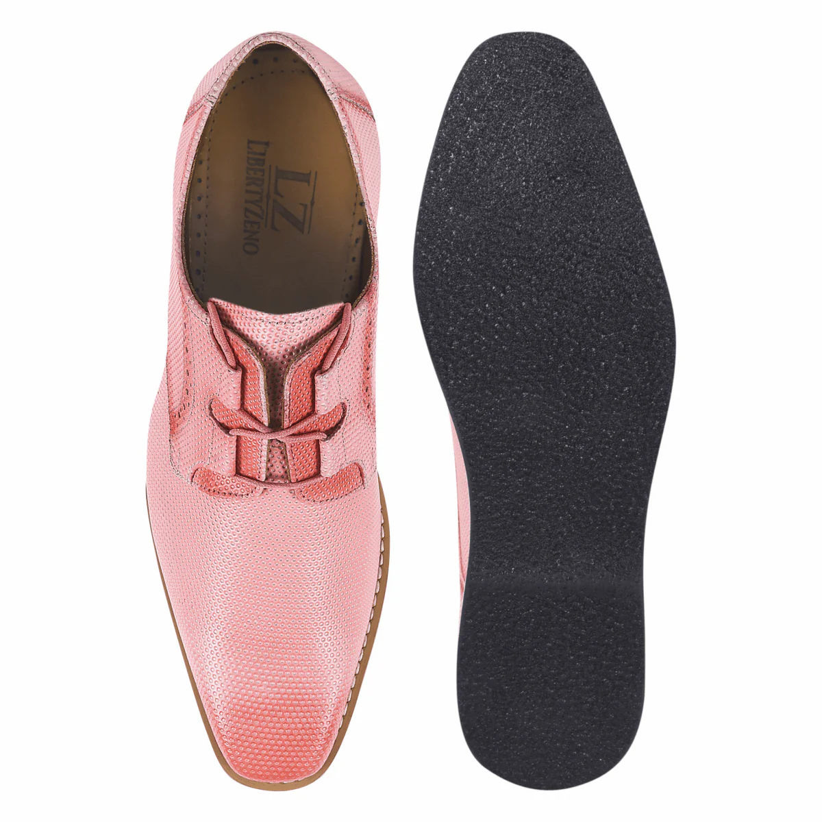 Liberty Zeno Eric Genuine Leather Oxford Style Lace-Up Dress Shoes For Men - Image 30