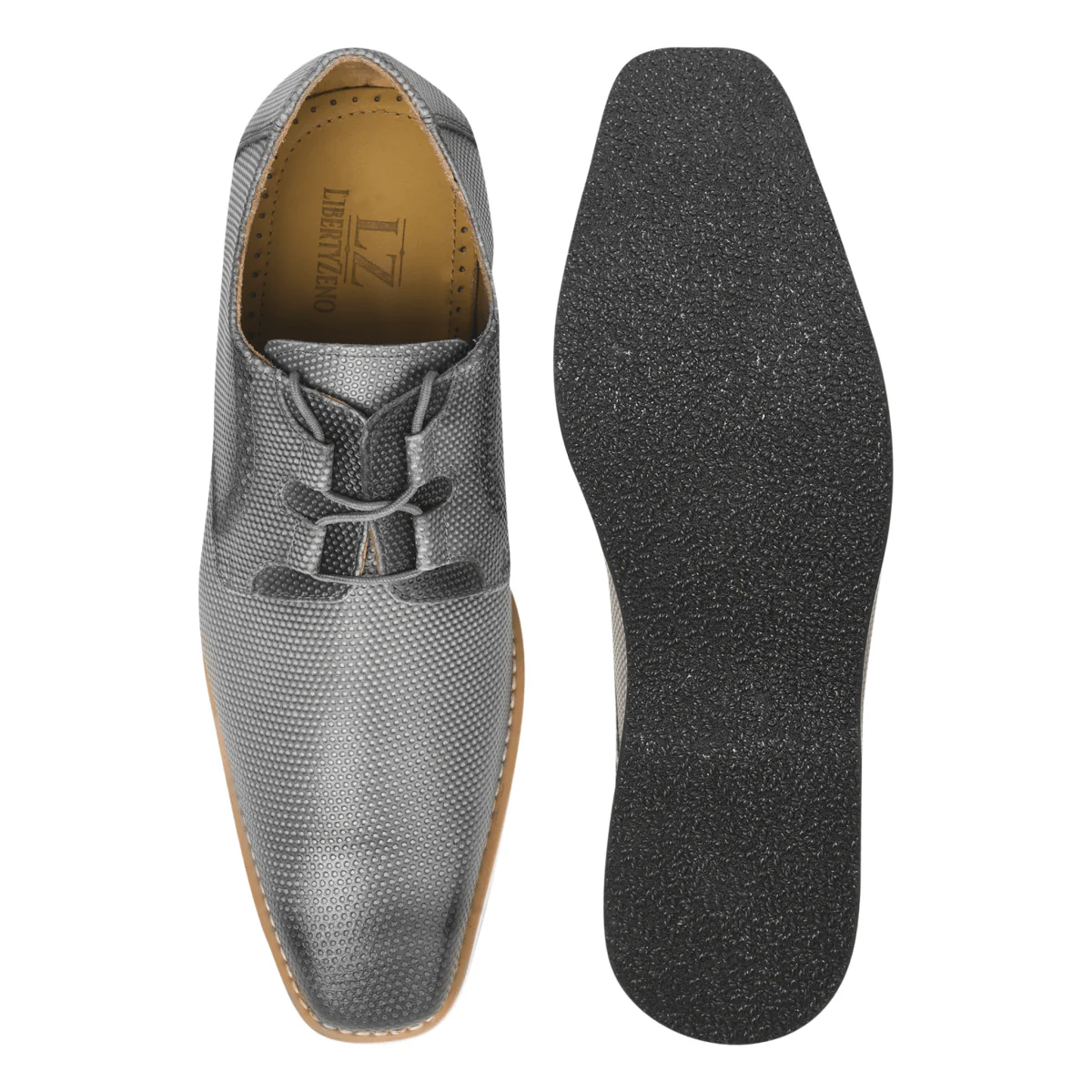 Liberty Zeno Eric Genuine Leather Oxford Style Lace-Up Dress Shoes For Men - Image 38