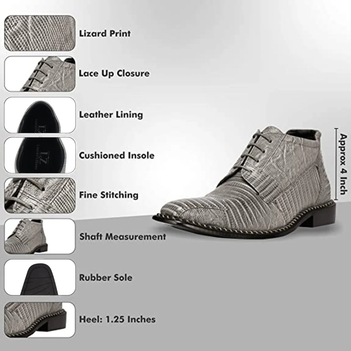 Liberty Zeno Foxx Leather Lace-Up Boots - Image 16