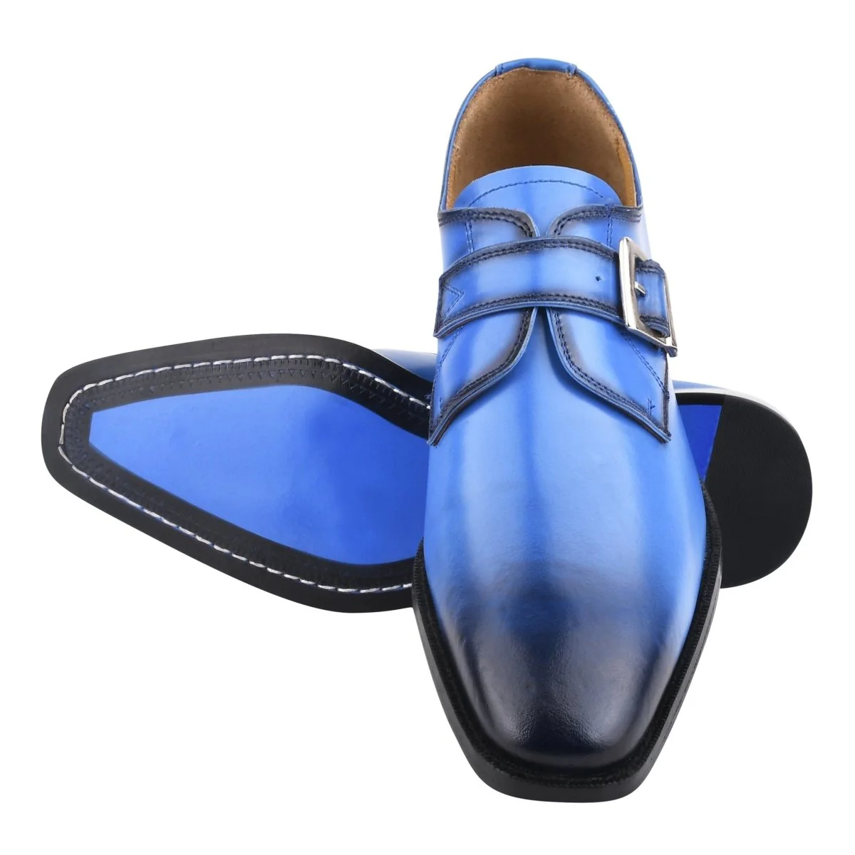 Liberty Zeno GLORIA Genuine Leather Oxford Style Monk Straps Shoe - Image 10
