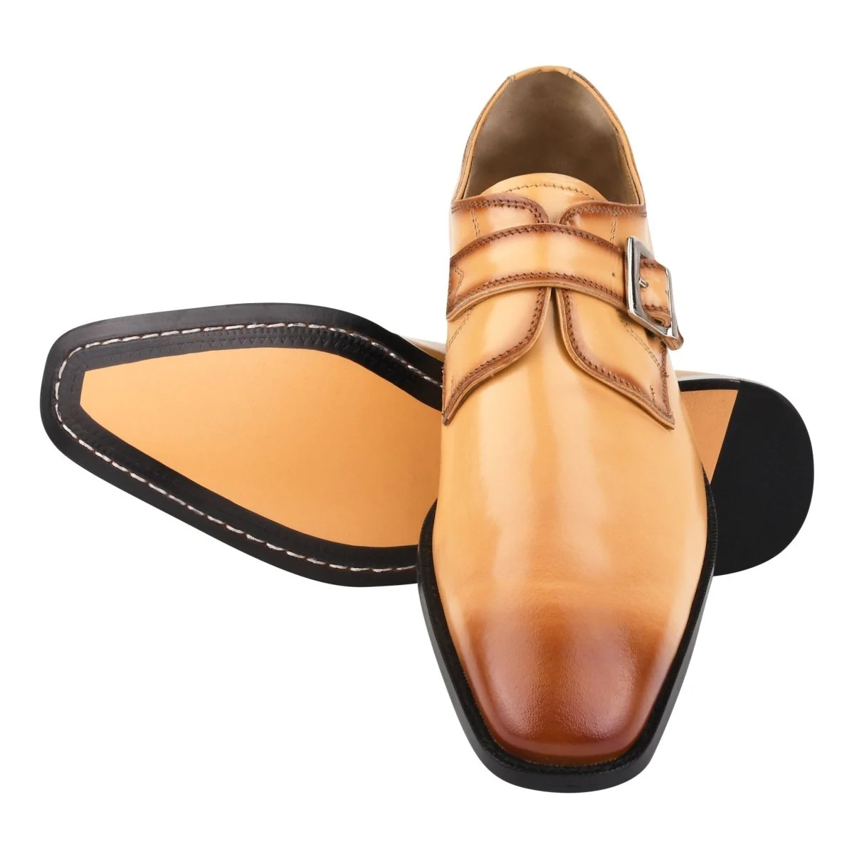Liberty Zeno GLORIA Genuine Leather Oxford Style Monk Straps Shoe - Image 17