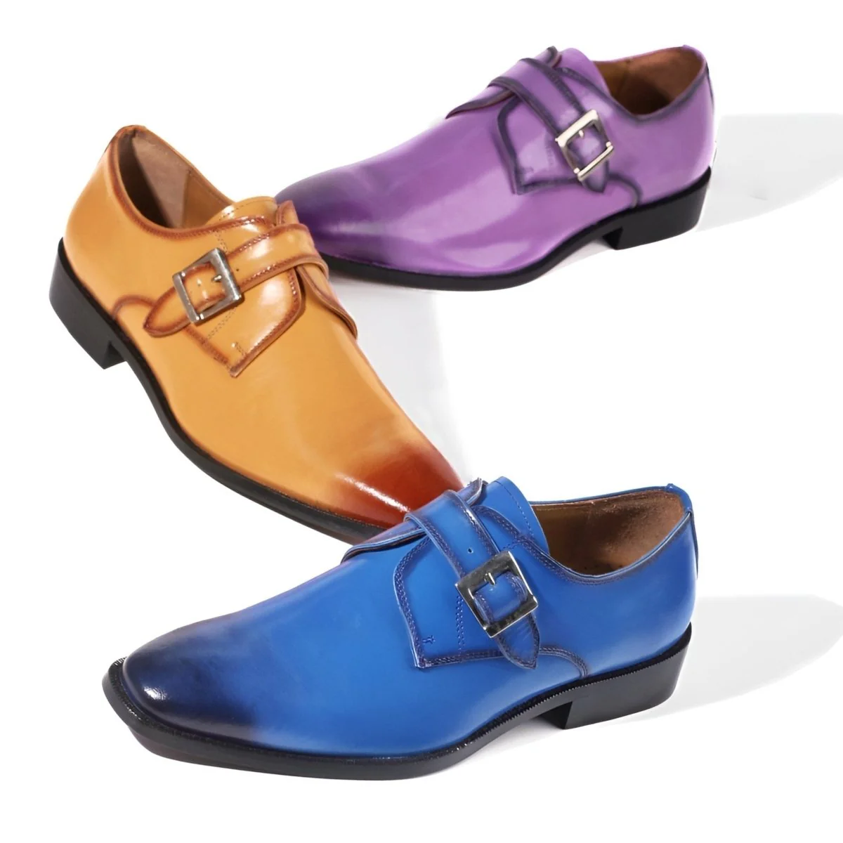 Liberty Zeno GLORIA Genuine Leather Oxford Style Monk Straps Shoe - Image 8