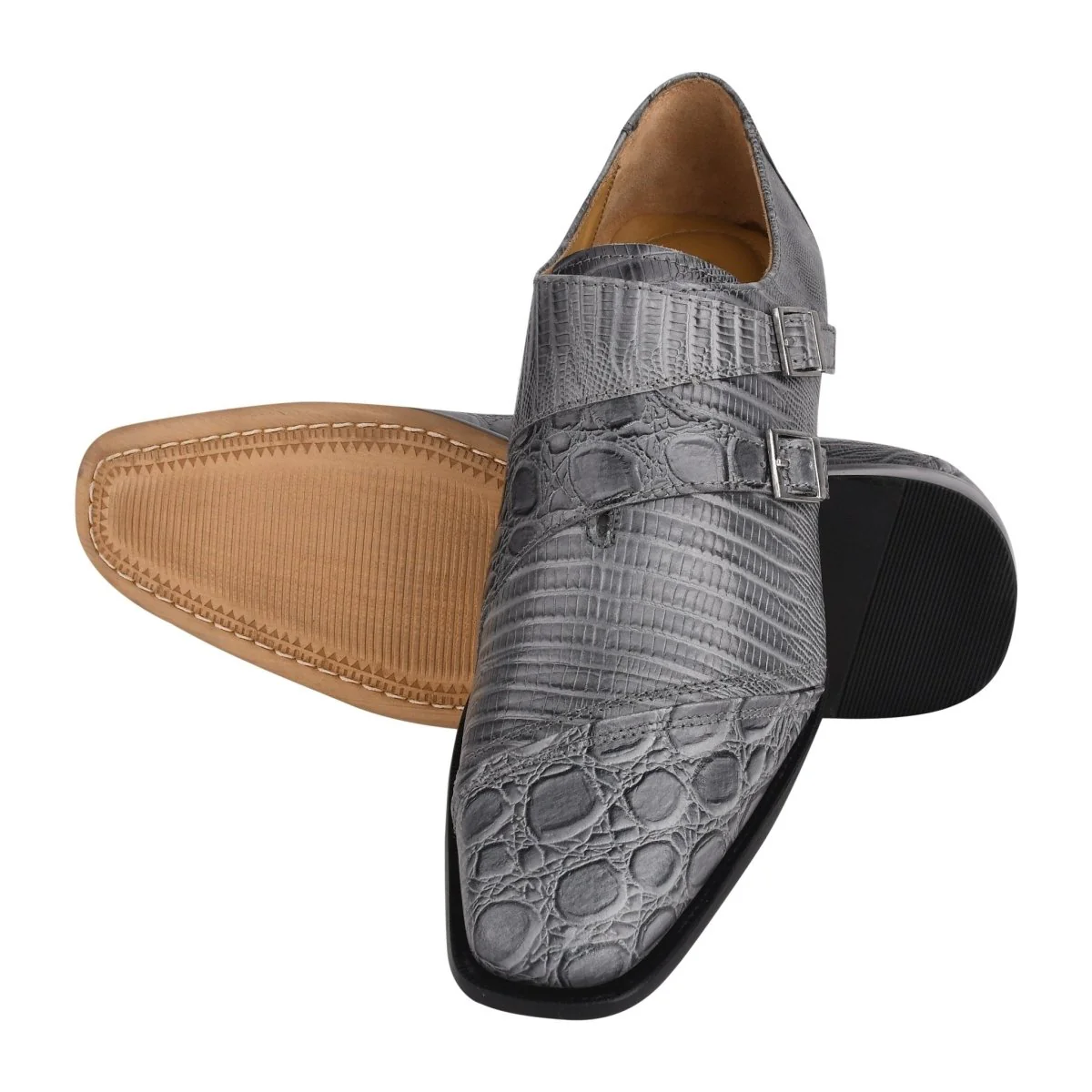 Liberty Zeno Grace Men’s Double Monk Strap Dress Shoes – Genuine Leather Oxford Style Formal Shoes - Image 15