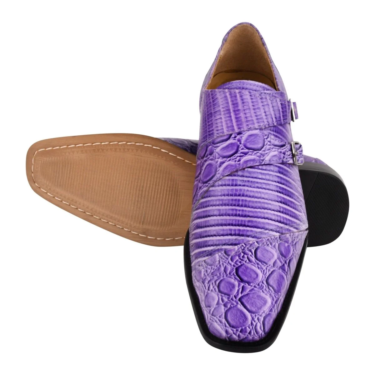 Liberty Zeno Grace Men’s Double Monk Strap Dress Shoes – Genuine Leather Oxford Style Formal Shoes - Image 2
