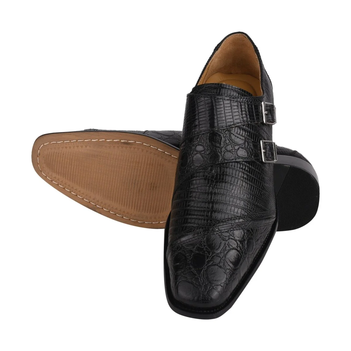 Liberty Zeno Grace Men’s Double Monk Strap Dress Shoes – Genuine Leather Oxford Style Formal Shoes - Image 22