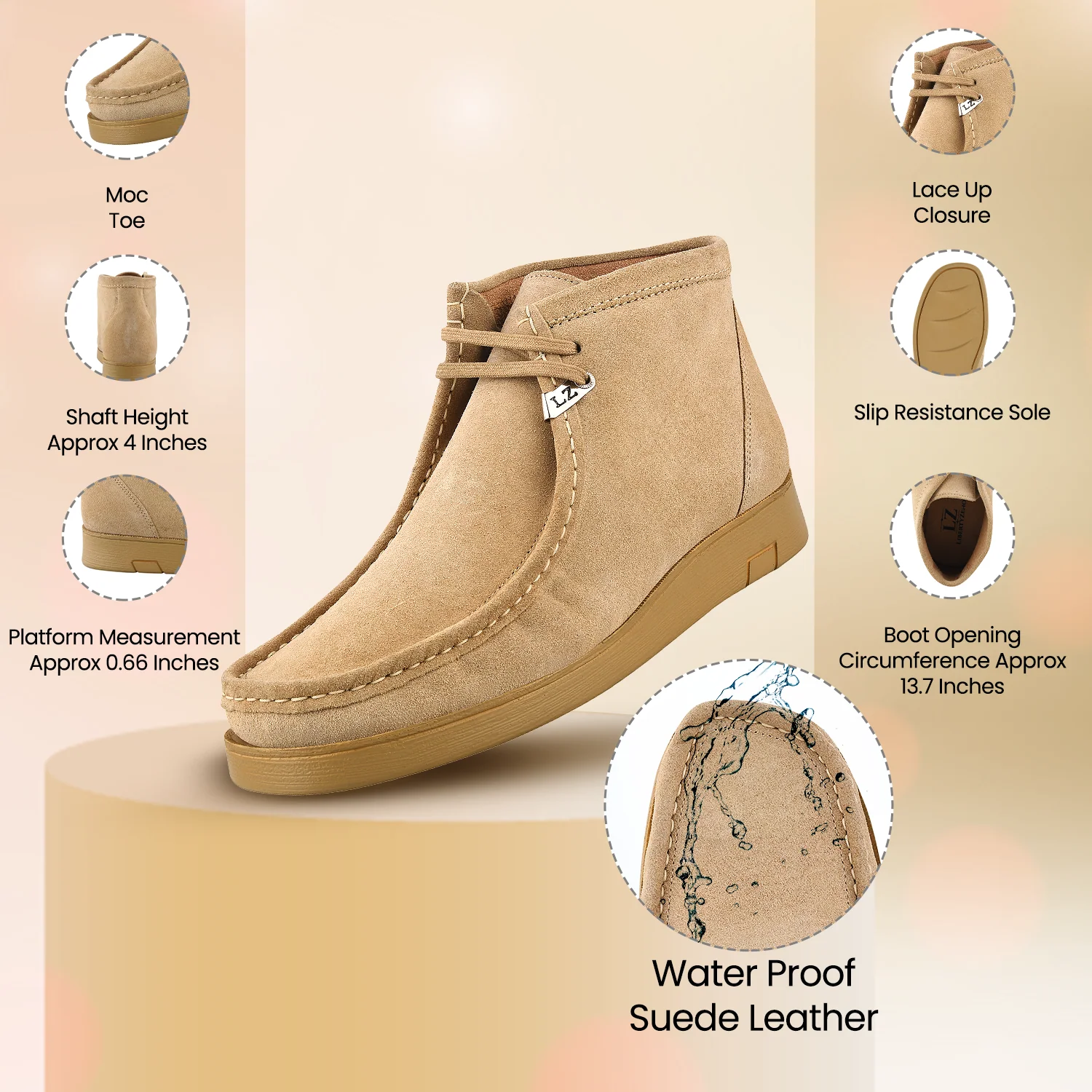 Liberty Zeno HAMARA JOE Colorado Suede Leather Chukka Casual Boots for Men - Image 64