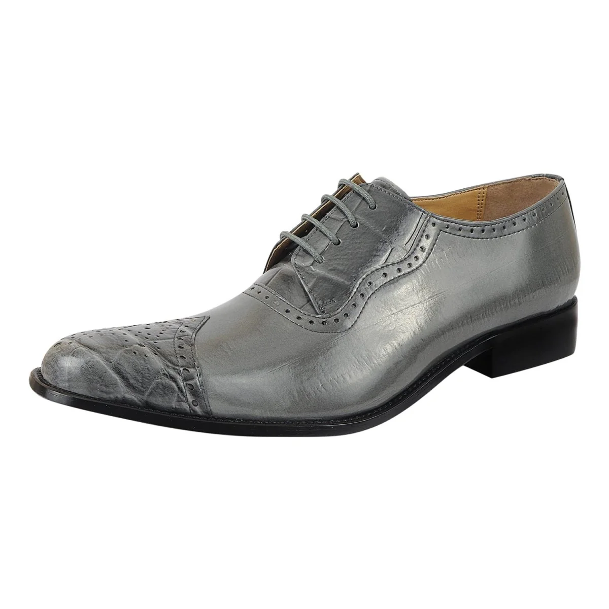 Liberty Zeno Henley Genuine Leather Oxford Style Brogue Dress Shoes - Image 15