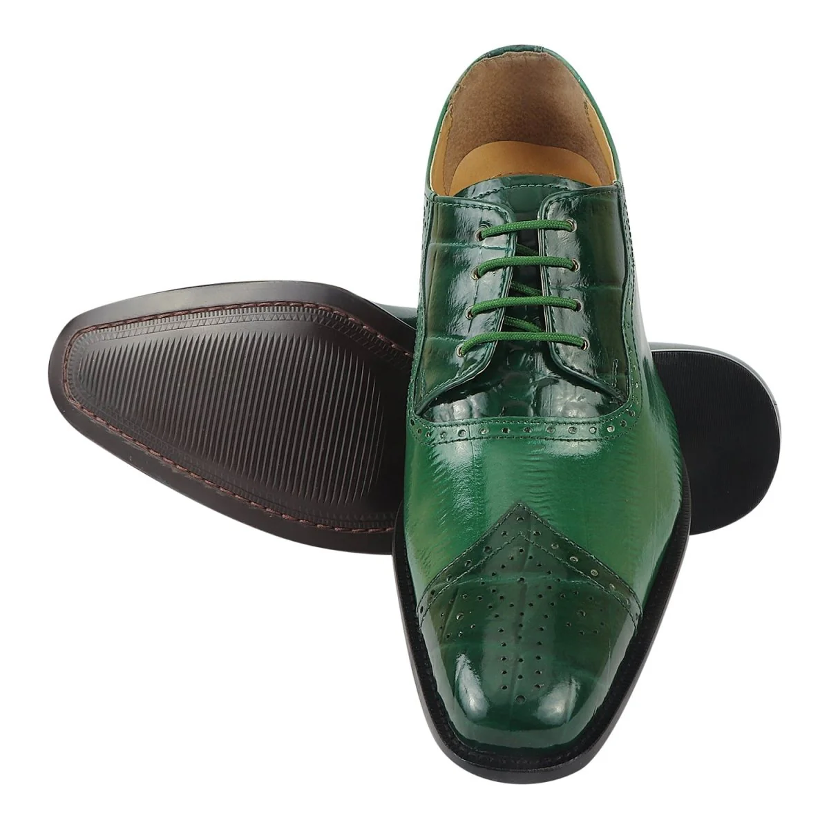 Liberty Zeno Henley Genuine Leather Oxford Style Brogue Dress Shoes - Image 2