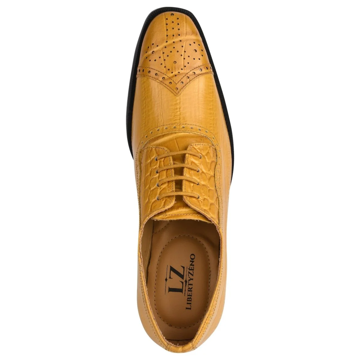 Liberty Zeno Henley Genuine Leather Oxford Style Brogue Dress Shoes - Image 32