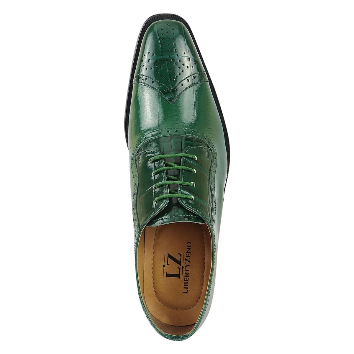 Liberty Zeno Henley Genuine Leather Oxford Style Brogue Dress Shoes - Image 4