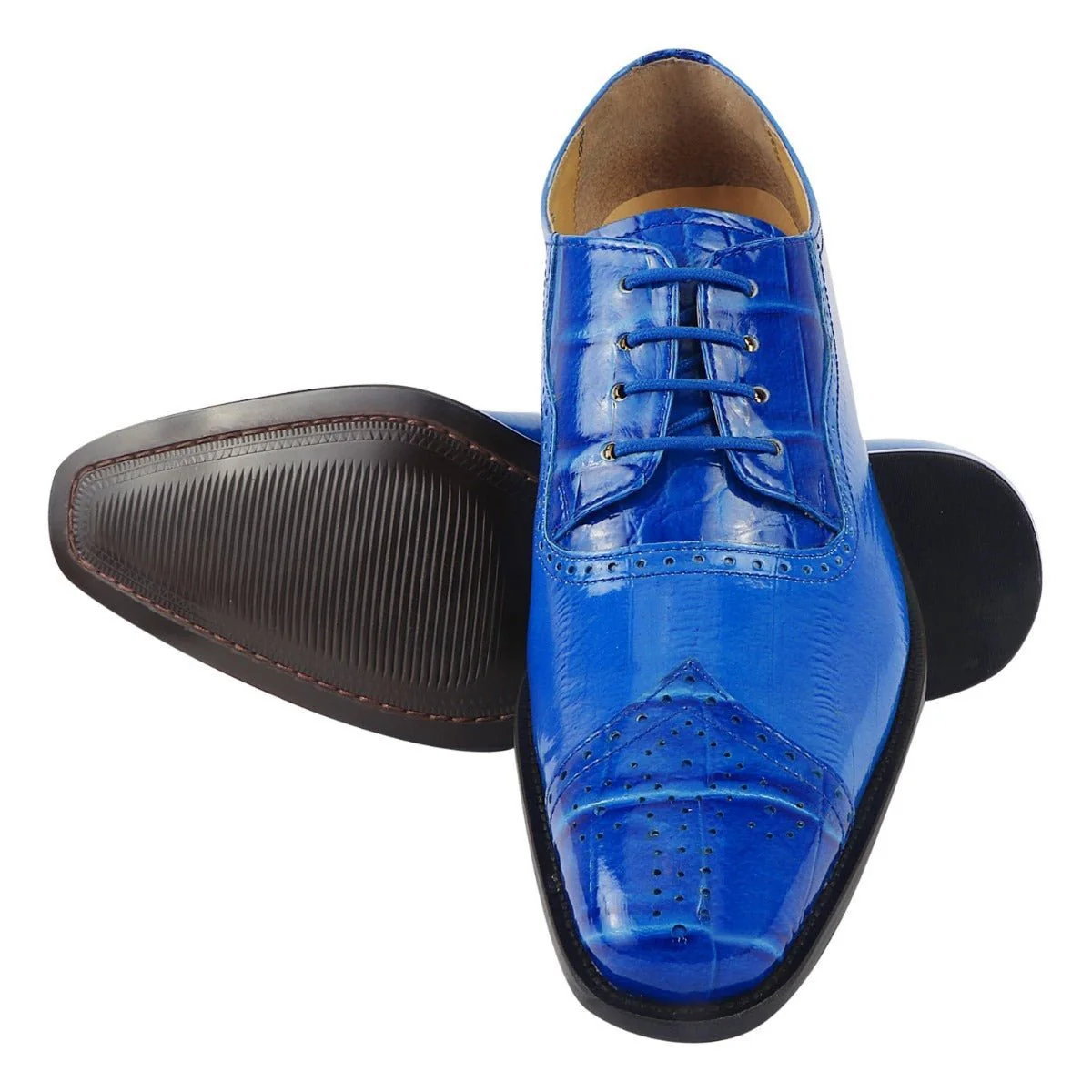 Liberty Zeno Henley Genuine Leather Oxford Style Brogue Dress Shoes - Image 9