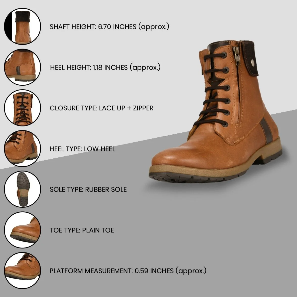 Liberty Zeno Jerry Leather Ankle Length Boots - Image 16