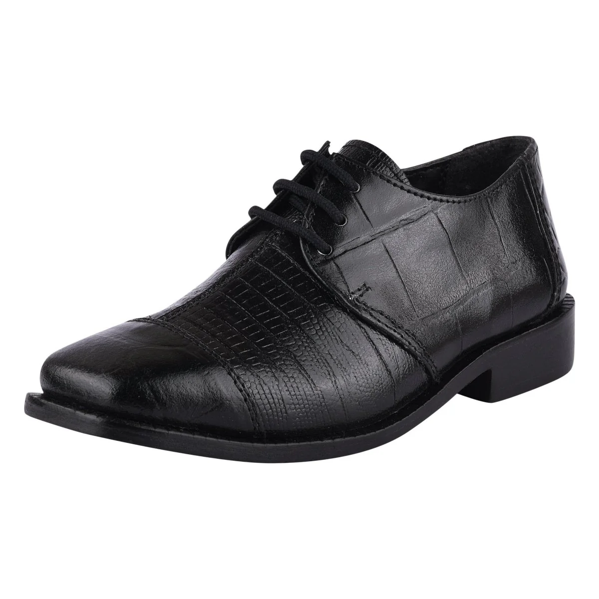 Liberty Zeno Joseph Black Leather Oxford Style Dress Shoes for Kids