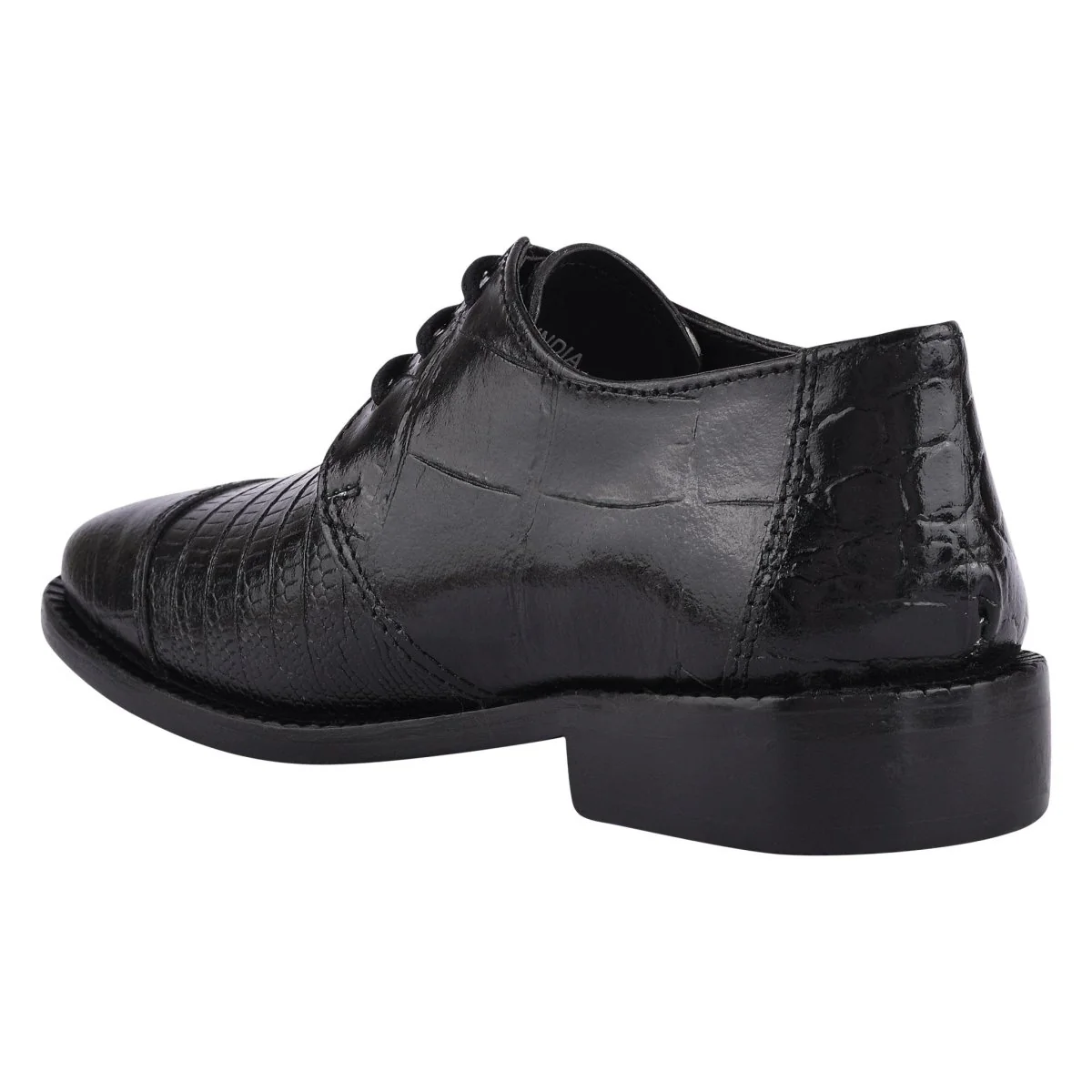 Liberty Zeno Joseph Black Leather Oxford Style Dress Shoes for Kids - Image 3